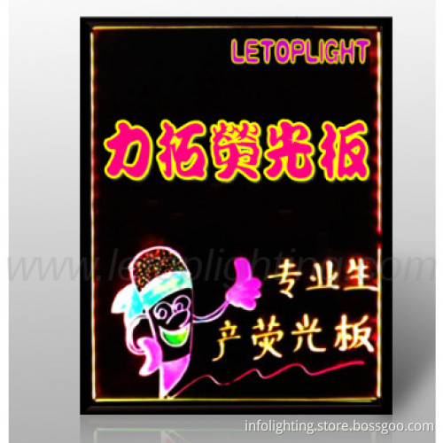 led writing board led fluorescent board for night and school , shop